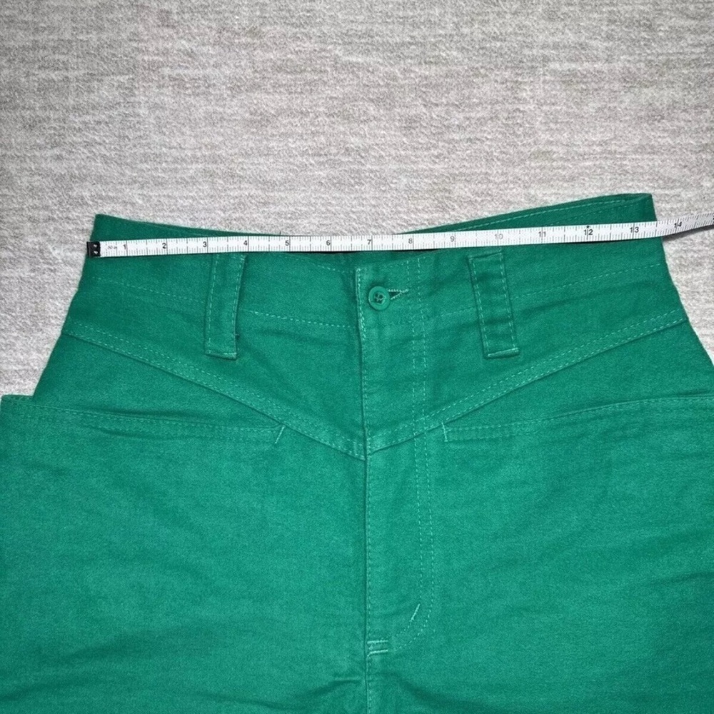 Vintage Benetton Italy Green pants Trousers Size 27 Highwaisted Pants - Picture 4 of 7